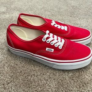 NWOT Red Authentic VANS